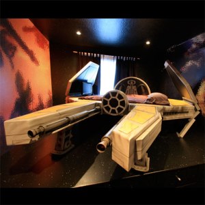 Deep Space Fighter Bed - (Though let's face facts - it's an unliscenced Star Wars bed) - Priced on demand, and I am sure more than my car cost.